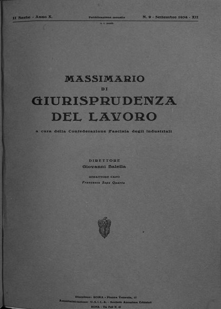 Massimario di giurisprudenza del lavoro