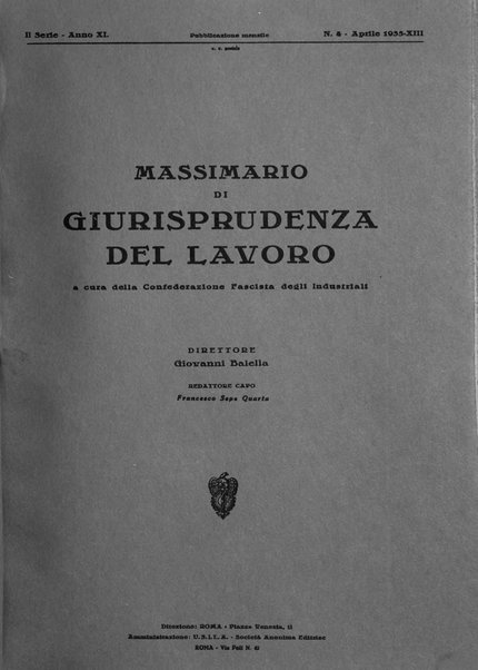 Massimario di giurisprudenza del lavoro