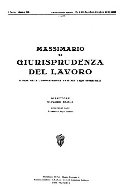 Massimario di giurisprudenza del lavoro