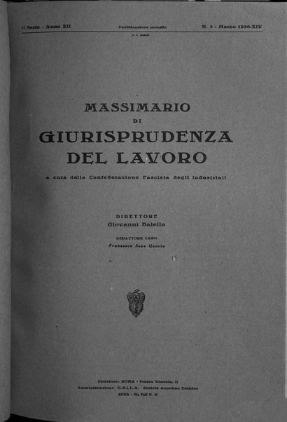 Massimario di giurisprudenza del lavoro