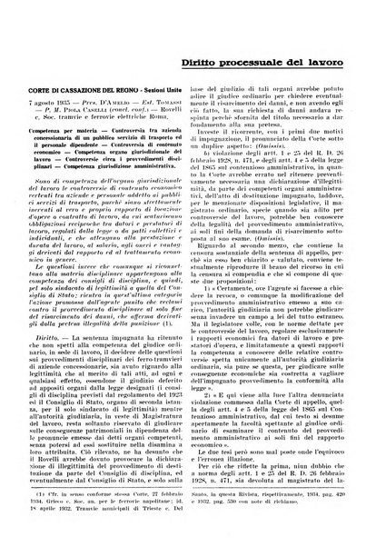 Massimario di giurisprudenza del lavoro