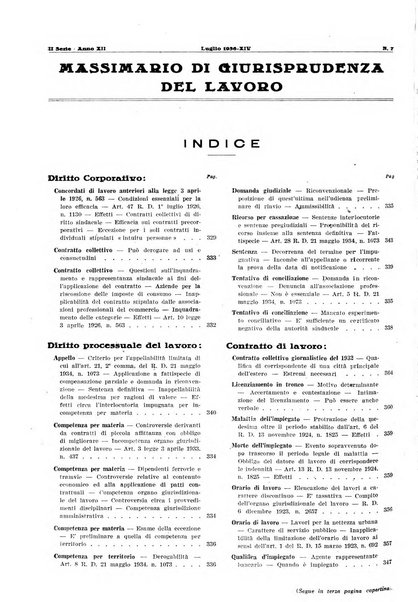 Massimario di giurisprudenza del lavoro