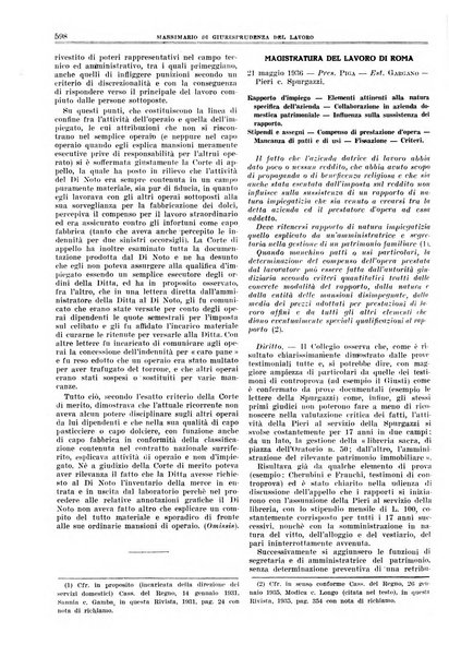 Massimario di giurisprudenza del lavoro