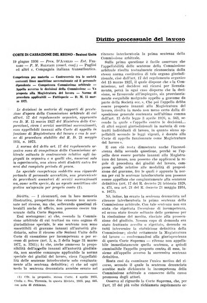 Massimario di giurisprudenza del lavoro