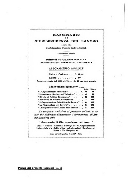 Massimario di giurisprudenza del lavoro