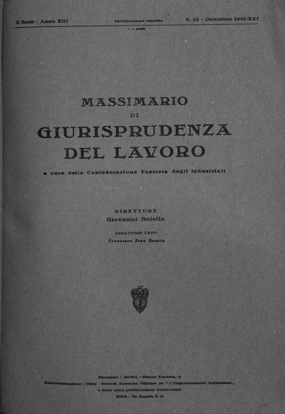 Massimario di giurisprudenza del lavoro