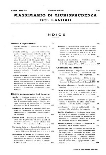 Massimario di giurisprudenza del lavoro