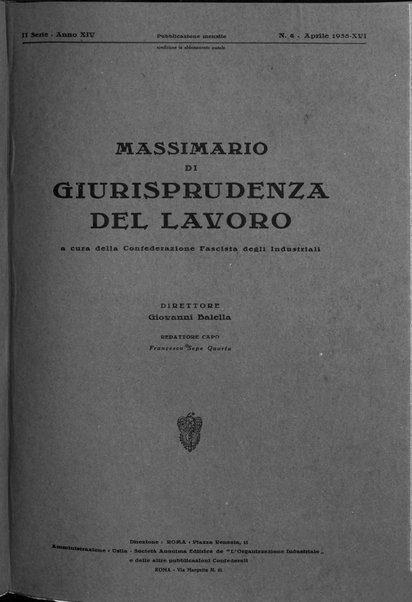 Massimario di giurisprudenza del lavoro