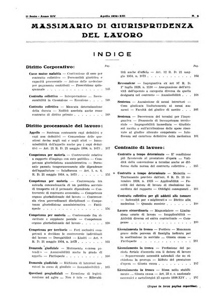 Massimario di giurisprudenza del lavoro