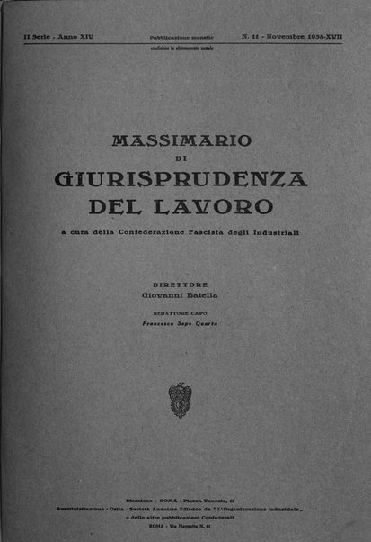 Massimario di giurisprudenza del lavoro