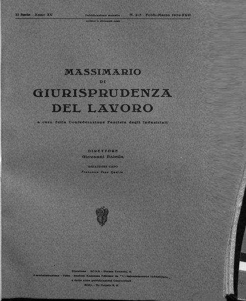 Massimario di giurisprudenza del lavoro