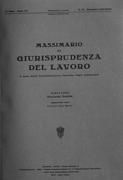 Massimario di giurisprudenza del lavoro