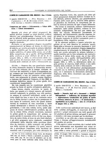 Massimario di giurisprudenza del lavoro