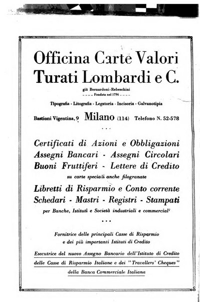 Rivista delle casse di risparmio pubblicazione mensile