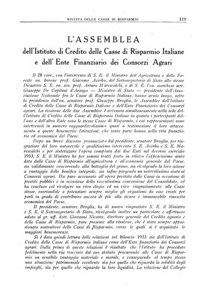 Rivista delle casse di risparmio pubblicazione mensile