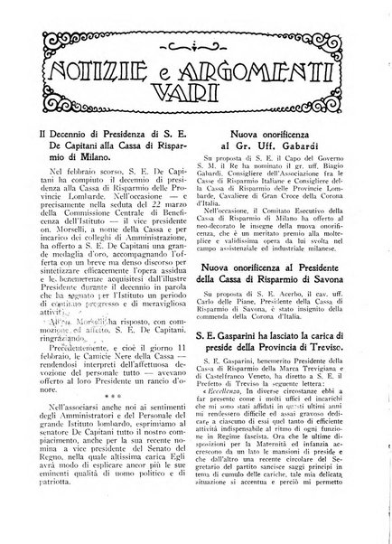 Rivista delle casse di risparmio pubblicazione mensile