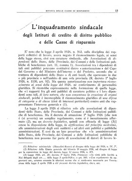 Rivista delle casse di risparmio pubblicazione mensile