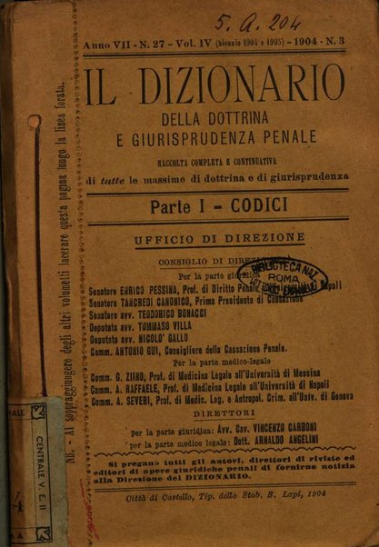 Il dizionario della dottrina e della giurisprudenza penale