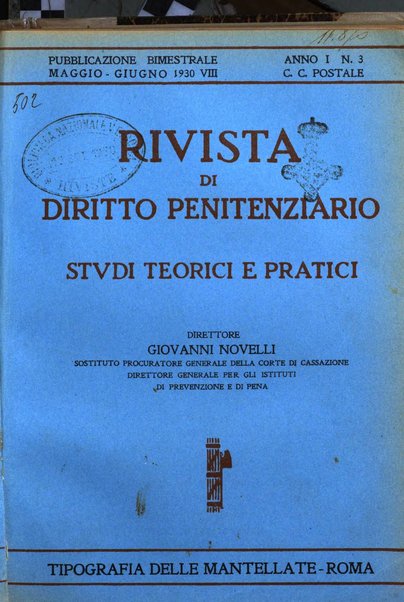 Rivista di diritto penitenziario studi teorici e pratici