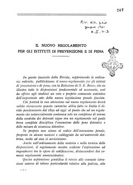 Rivista di diritto penitenziario studi teorici e pratici