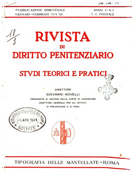 Rivista di diritto penitenziario studi teorici e pratici