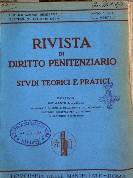 Rivista di diritto penitenziario studi teorici e pratici