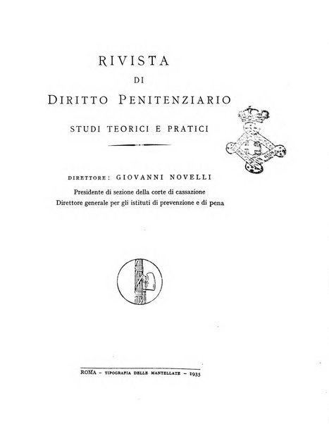 Rivista di diritto penitenziario studi teorici e pratici