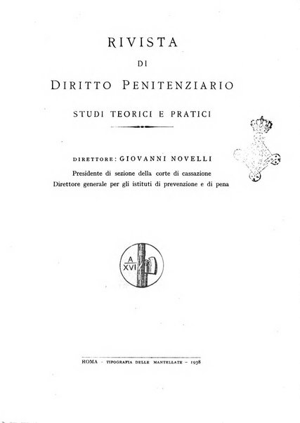 Rivista di diritto penitenziario studi teorici e pratici