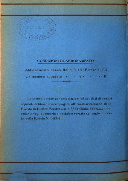 Rivista di diritto penitenziario studi teorici e pratici