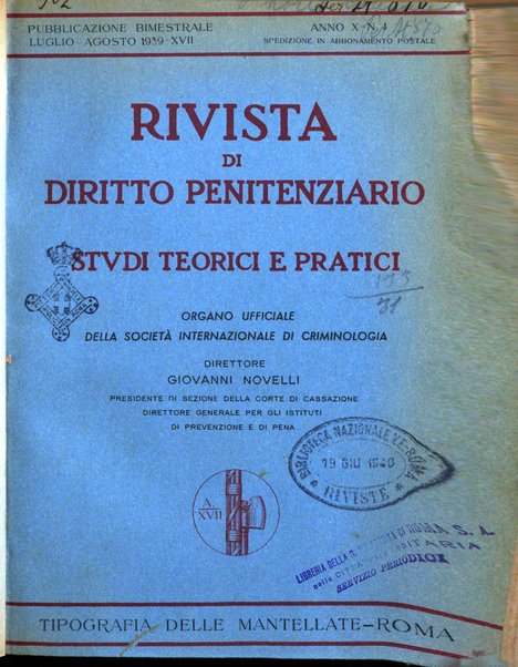 Rivista di diritto penitenziario studi teorici e pratici