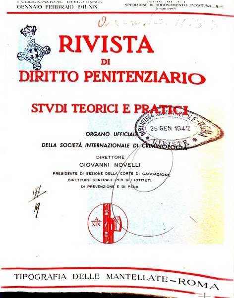 Rivista di diritto penitenziario studi teorici e pratici