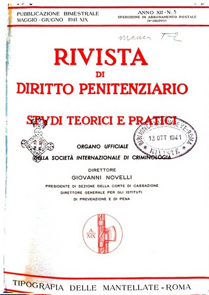 Rivista di diritto penitenziario studi teorici e pratici