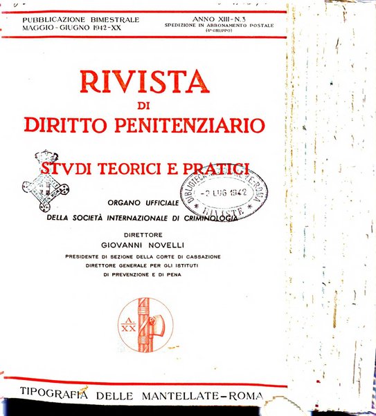 Rivista di diritto penitenziario studi teorici e pratici