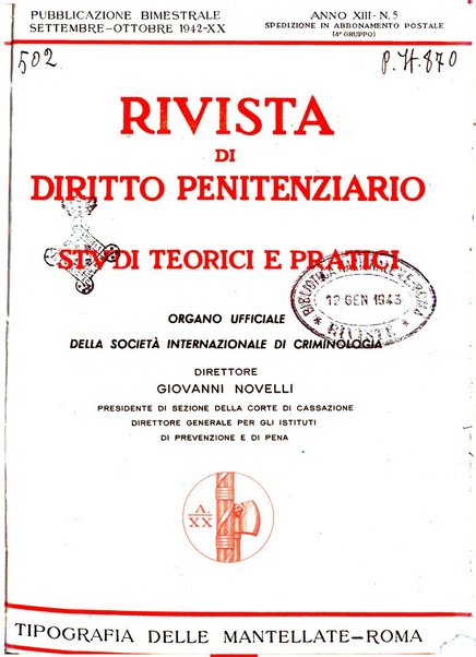 Rivista di diritto penitenziario studi teorici e pratici