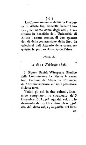 Bullettino delle sentenze emanate dalla Suprema commissione per le liti fra i già baroni ed i comuni