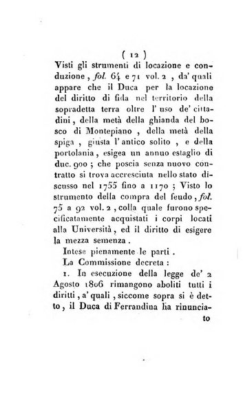 Bullettino delle sentenze emanate dalla Suprema commissione per le liti fra i già baroni ed i comuni