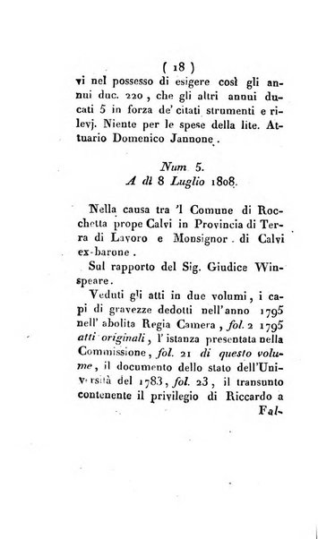 Bullettino delle sentenze emanate dalla Suprema commissione per le liti fra i già baroni ed i comuni