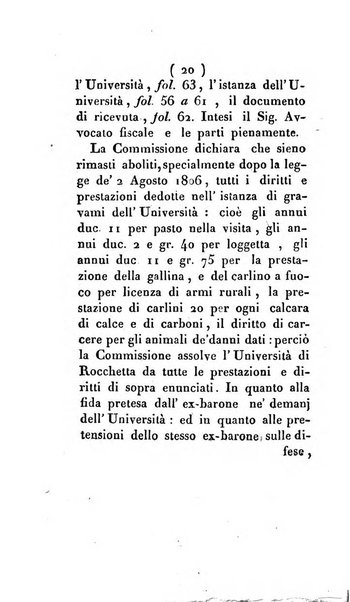 Bullettino delle sentenze emanate dalla Suprema commissione per le liti fra i già baroni ed i comuni