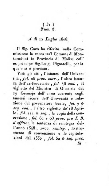 Bullettino delle sentenze emanate dalla Suprema commissione per le liti fra i già baroni ed i comuni