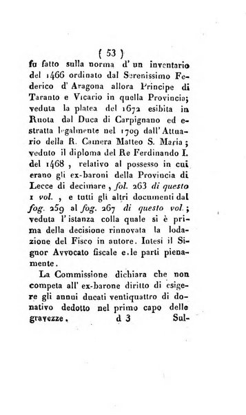 Bullettino delle sentenze emanate dalla Suprema commissione per le liti fra i già baroni ed i comuni