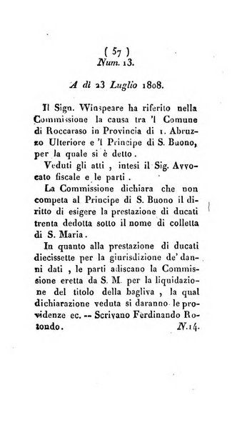 Bullettino delle sentenze emanate dalla Suprema commissione per le liti fra i già baroni ed i comuni