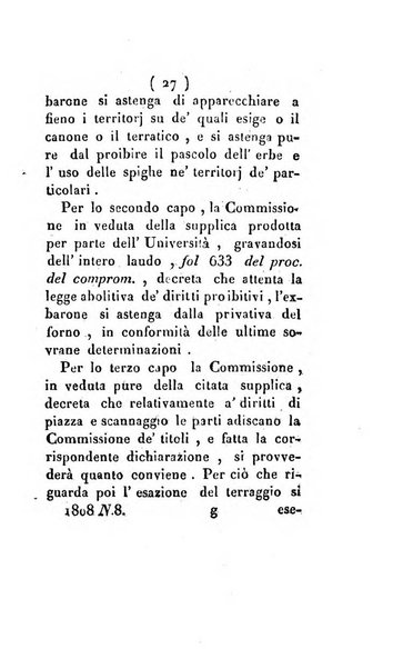 Bullettino delle sentenze emanate dalla Suprema commissione per le liti fra i già baroni ed i comuni