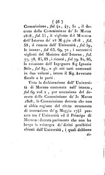 Bullettino delle sentenze emanate dalla Suprema commissione per le liti fra i già baroni ed i comuni