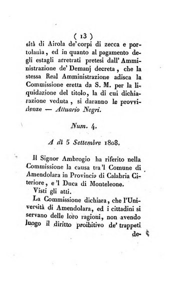 Bullettino delle sentenze emanate dalla Suprema commissione per le liti fra i già baroni ed i comuni