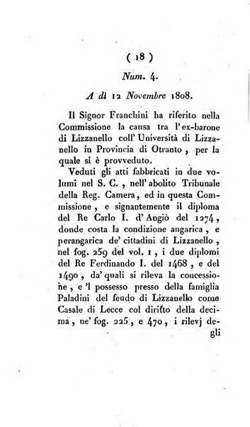 Bullettino delle sentenze emanate dalla Suprema commissione per le liti fra i già baroni ed i comuni