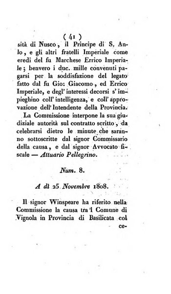 Bullettino delle sentenze emanate dalla Suprema commissione per le liti fra i già baroni ed i comuni