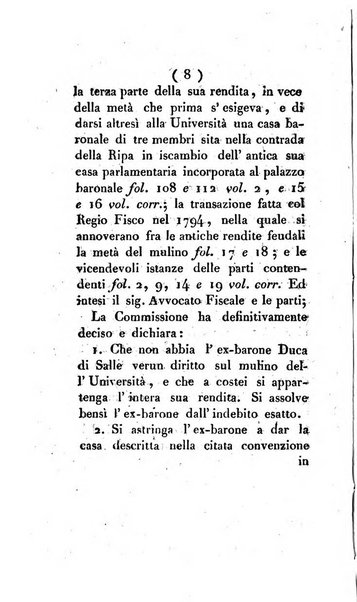 Bullettino delle sentenze emanate dalla Suprema commissione per le liti fra i già baroni ed i comuni