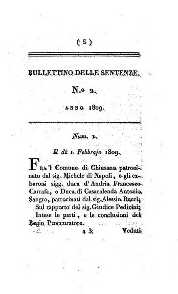 Bullettino delle sentenze emanate dalla Suprema commissione per le liti fra i già baroni ed i comuni