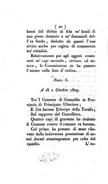 Bullettino delle sentenze emanate dalla Suprema commissione per le liti fra i già baroni ed i comuni