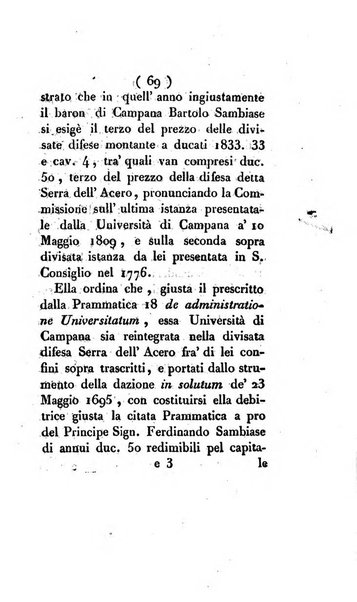 Bullettino delle sentenze emanate dalla Suprema commissione per le liti fra i già baroni ed i comuni